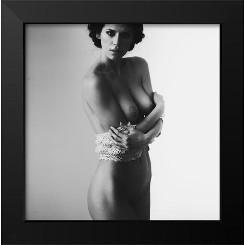 Naked Look Black Modern Wood Framed Art Print by Pereverzov, Alexander