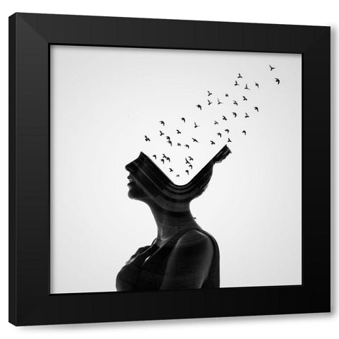Untitled Black Modern Wood Framed Art Print with Double Matting by Demir, Erkin