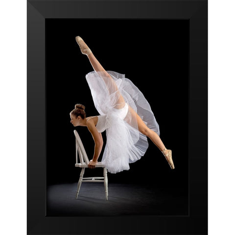 Touch Of Class Black Modern Wood Framed Art Print by Pentony MA, Pauline