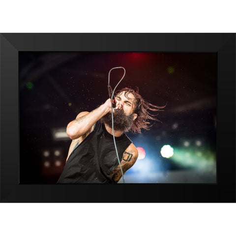Letlive @Gmm 2014 Black Modern Wood Framed Art Print by V., Stijn