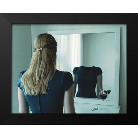 Emty Inside Black Modern Wood Framed Art Print by Helerand, Roland