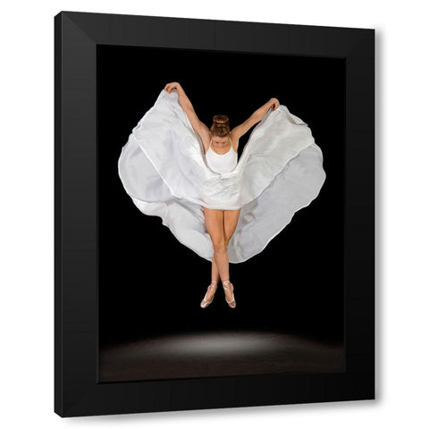 Entrechat En Blanc Black Modern Wood Framed Art Print with Double Matting by Pentony MA, Pauline