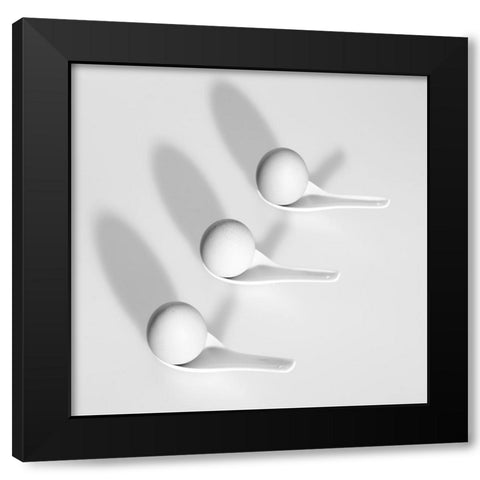 Not All Eggs Are Put In A Basket Black Modern Wood Framed Art Print with Double Matting by Lai, Jonathan