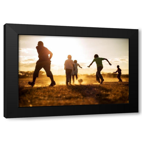 Next Football Stars Black Modern Wood Framed Art Print by Miron, Stefan