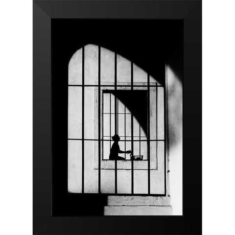 Gabbie Black Modern Wood Framed Art Print by Della Latta, Massimo