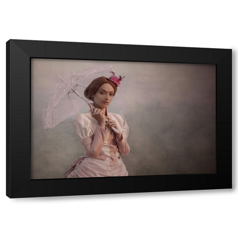 A Walk Black Modern Wood Framed Art Print by Mest, Olga