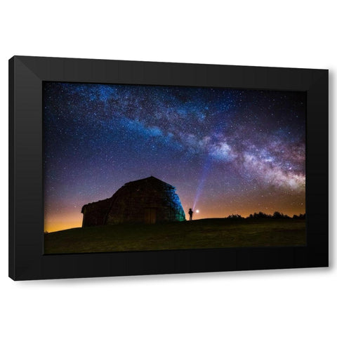 Counting Stars Black Modern Wood Framed Art Print by Gadea, Jose