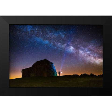 Counting Stars Black Modern Wood Framed Art Print by Gadea, Jose