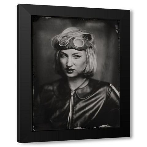 Olga, Wet Plate 18 X 24 Cm Black Modern Wood Framed Art Print with Double Matting by Az, Dzmitry