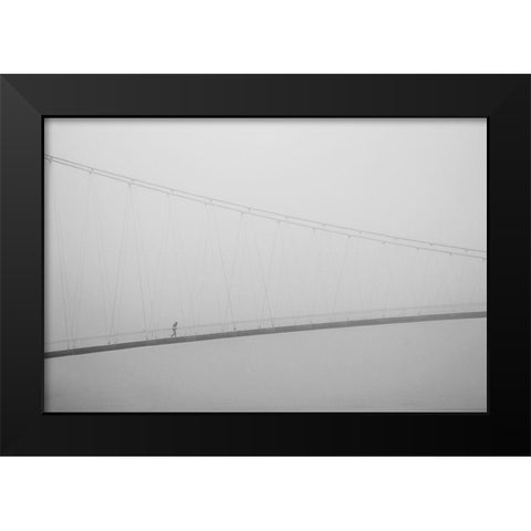 From Distance Black Modern Wood Framed Art Print by Nevistic, Krunoslav