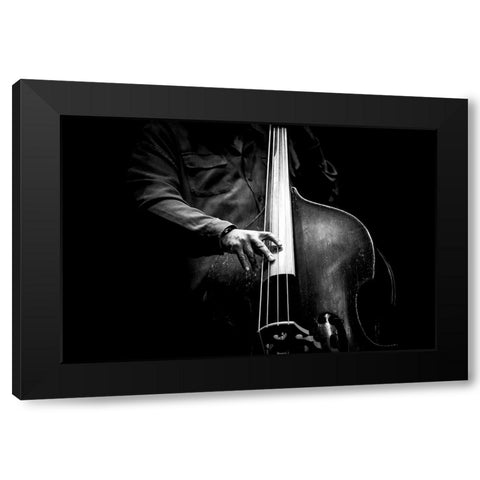 Jazz Black Modern Wood Framed Art Print with Double Matting by Simoes, Goncalo