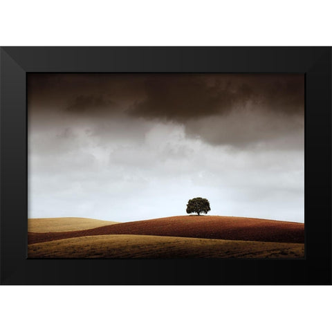 Tuve Que Pararme Al Verla Black Modern Wood Framed Art Print by Merchan, Alberto