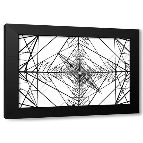 Menara Sutet Black Modern Wood Framed Art Print by Amisi, Andrei