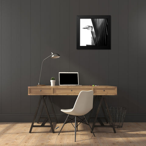 On The Edge Black Modern Wood Framed Art Print by Odorizzi, Patrick