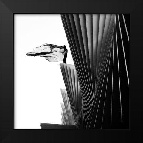 On The Edge Black Modern Wood Framed Art Print by Odorizzi, Patrick