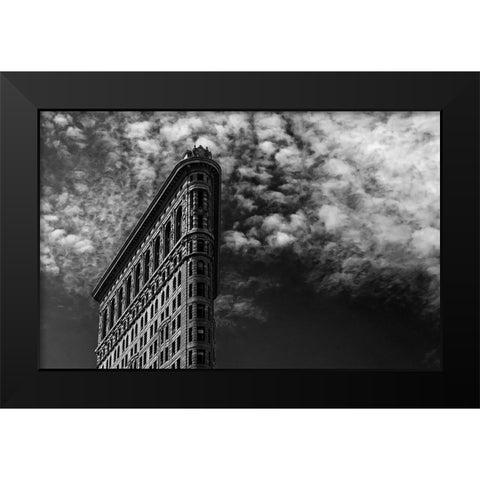 Nyc, Flatiron Black Modern Wood Framed Art Print by Santini, Francesco