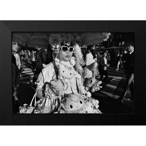 Untitled Black Modern Wood Framed Art Print by Suzuki, Tatsuo