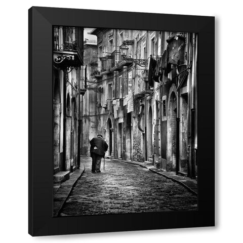 I Am... Black Modern Wood Framed Art Print with Double Matting by Parricelli, Gennaro