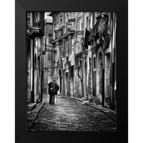 I Am... Black Modern Wood Framed Art Print by Parricelli, Gennaro