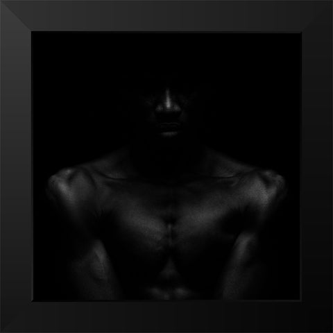 All The Shades Of Black Black Modern Wood Framed Art Print by Odorizzi, Patrick