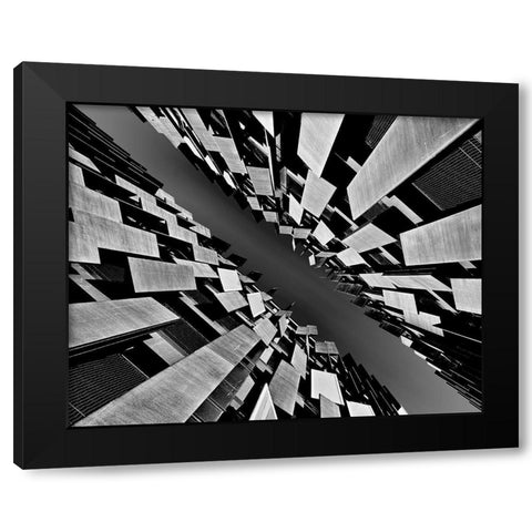 Slash Black Modern Wood Framed Art Print by Tajima, Koji