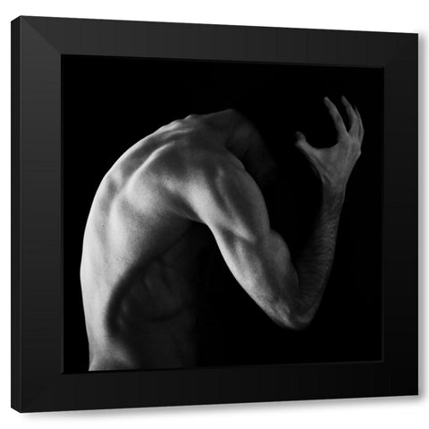 Into Black Black Modern Wood Framed Art Print by Kostadinov, Bobby