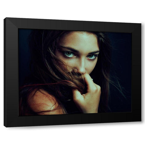 Untitled Black Modern Wood Framed Art Print with Double Matting by Rise, Zachar