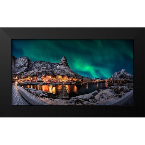 Gangway Borealis Black Modern Wood Framed Art Print by De La, Javier