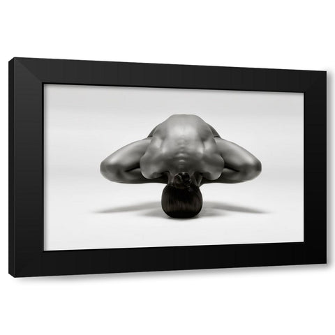 Symmetrical Gymnast Black Modern Wood Framed Art Print with Double Matting by Catchlight Studio