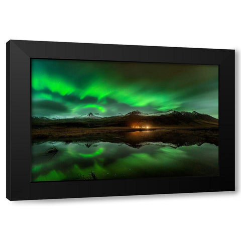 Wind To Northern Ligths Black Modern Wood Framed Art Print with Double Matting by Martin Castan, David