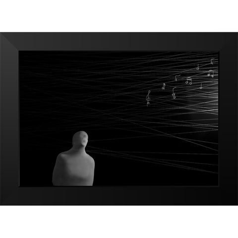 Qcocoonq Black Modern Wood Framed Art Print by Zahirimehr, Maryam
