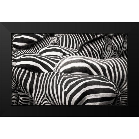 Together Black Modern Wood Framed Art Print by De Hoog, Roelof