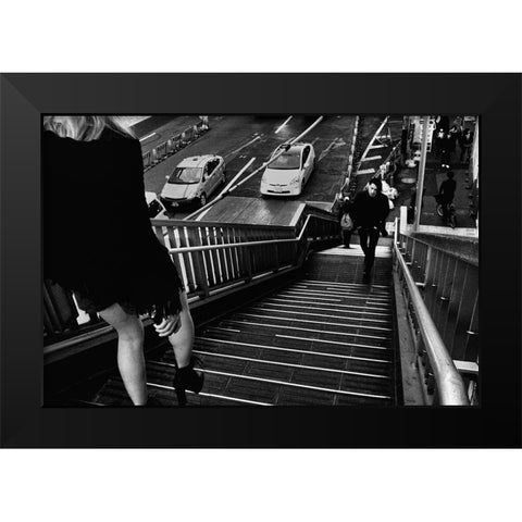 Untitled Black Modern Wood Framed Art Print by Suzuki, Tatsuo