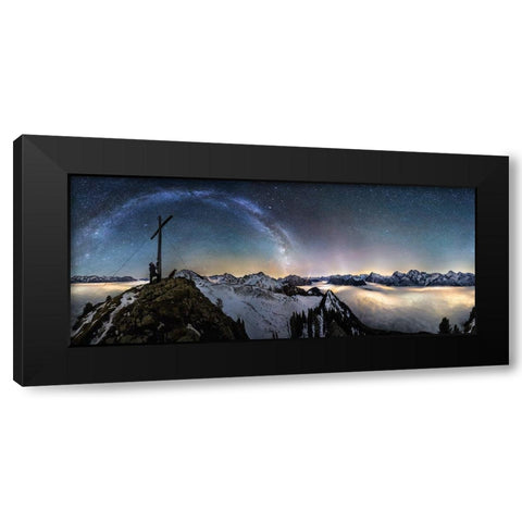 Above The Clouds Black Modern Wood Framed Art Print with Double Matting by Nicholas Roemmelt, Dr.