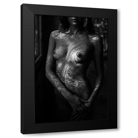 Untitled Black Modern Wood Framed Art Print with Double Matting by Faletkin, Mikhail