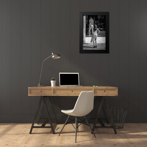 Vetrine Black Modern Wood Framed Art Print by Milovich, Traven
