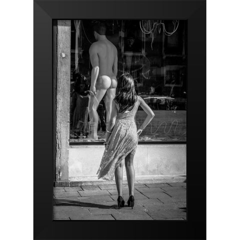 Vetrine Black Modern Wood Framed Art Print by Milovich, Traven
