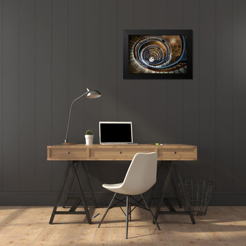 Staircase Black Modern Wood Framed Art Print by Mohrmann, Dennis
