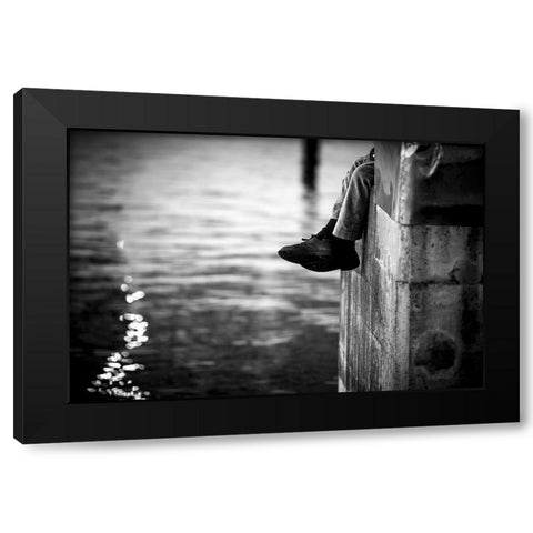 Legs Black Modern Wood Framed Art Print with Double Matting by Simoes, Goncalo