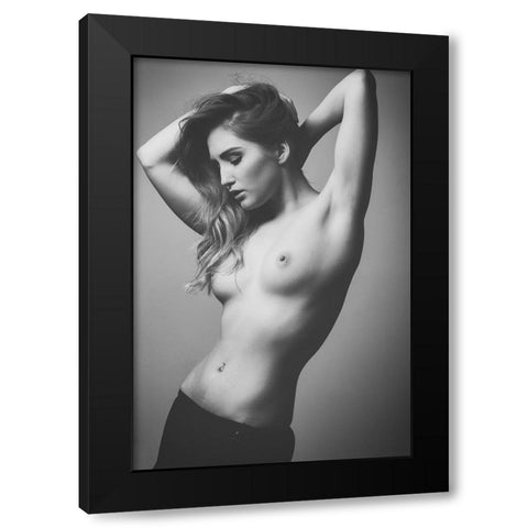 HeavenS Dead Black Modern Wood Framed Art Print with Double Matting by J Dennis, Darryl