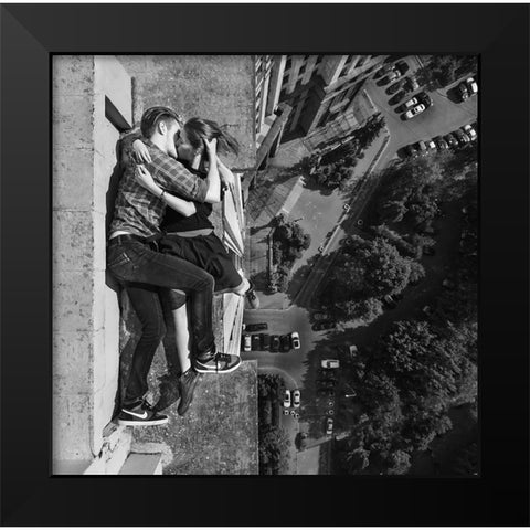 Requiem For A Dream Black Modern Wood Framed Art Print by Aleksey, Panteleev