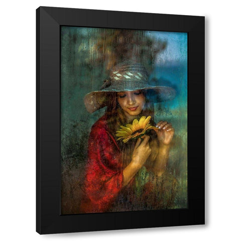 Fortunes Black Modern Wood Framed Art Print by Nisan Kandilcioglu, Ummu