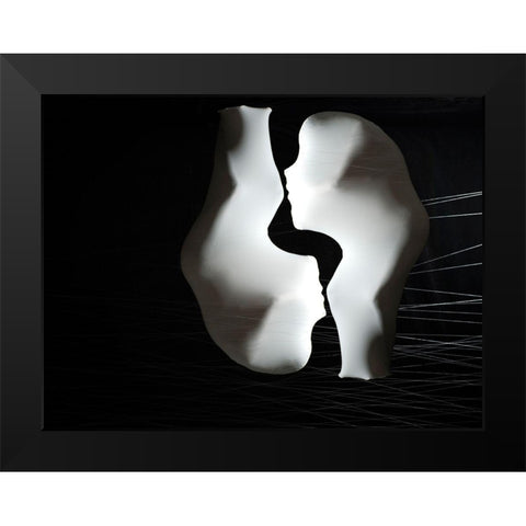 Twins Black Modern Wood Framed Art Print by Zahirimehr, Maryam