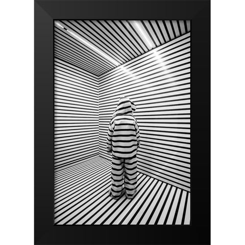 Prisoners Of Our Minds Black Modern Wood Framed Art Print by Raif, Joshua