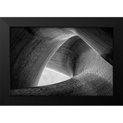 Entwined Black Modern Wood Framed Art Print by Pfeiffer, Peter