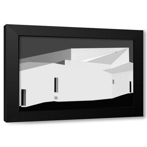 Doors And Windows Black Modern Wood Framed Art Print by Azevedo, Olavo