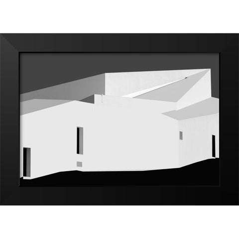 Doors And Windows Black Modern Wood Framed Art Print by Azevedo, Olavo