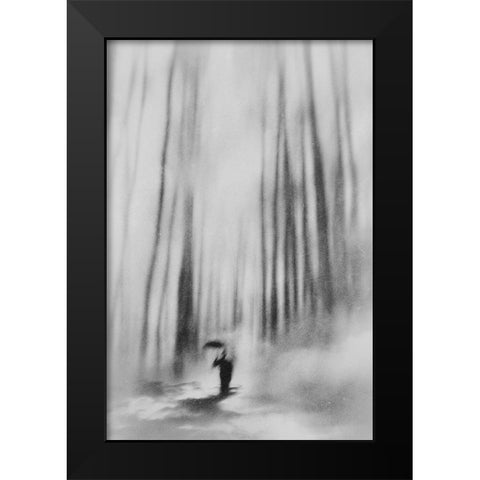 Numbs Black Modern Wood Framed Art Print by Satriani, Jay
