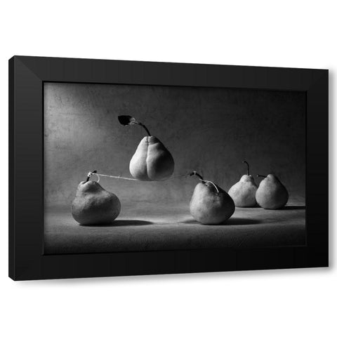 The Circus Black Modern Wood Framed Art Print by Ivanova, Victoria
