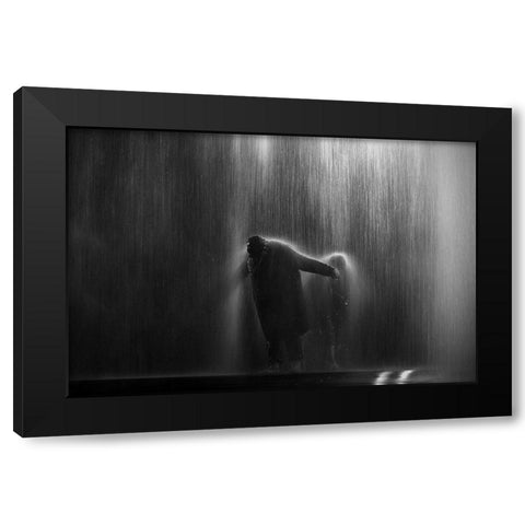 Why Does It Always Rain On Me Black Modern Wood Framed Art Print with Double Matting by Buchmann, Oliver